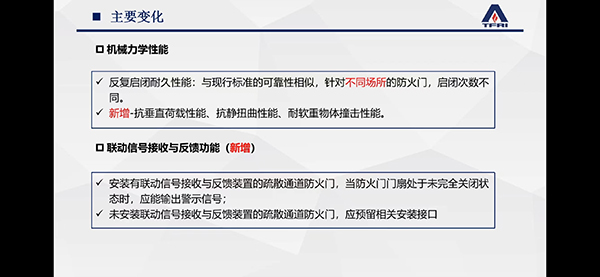 簡述防火門新標準修訂變化情況